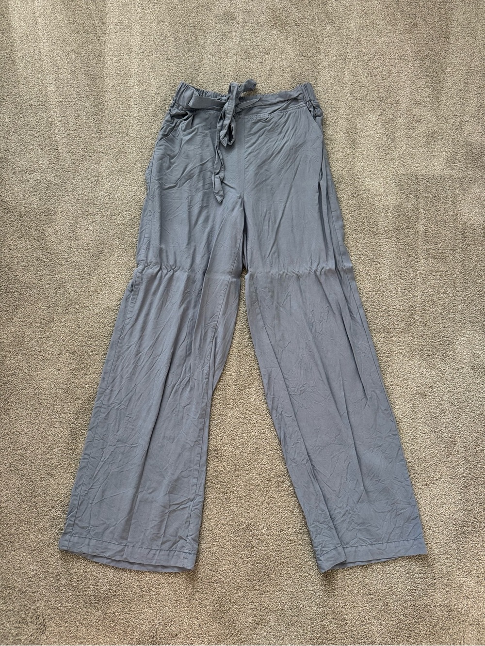 Thread & Supply Wide-Leg Drawstring Pants - Slate Gray
